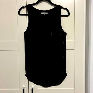 Naked zebra side zipper tank